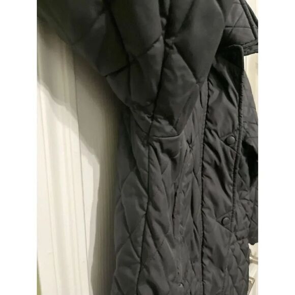 LL Bean Traveler Black‎ Quilted Diamond Stitched Jacket Women’s Size PM - Picture 8 of 13